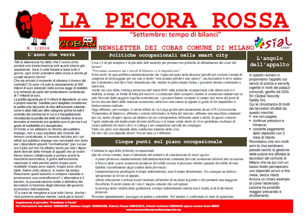 la Percora Rossa n. 01-2016